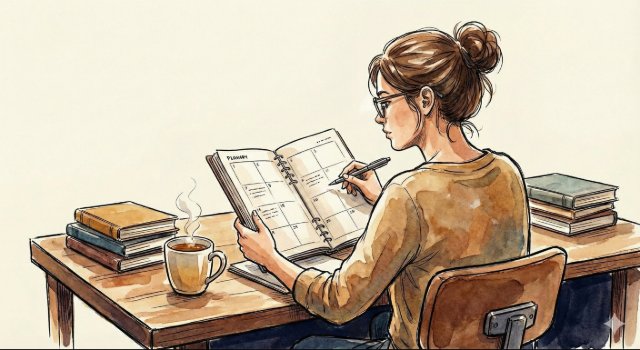 Clare organizing books