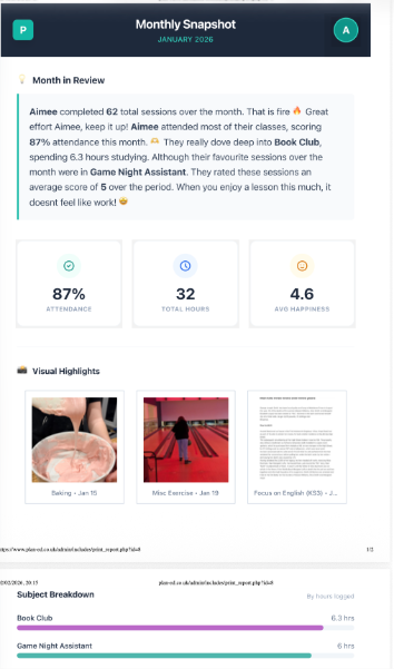 Report generated from Plan-Ed